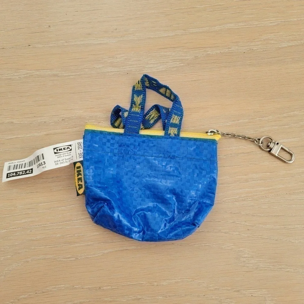 IKEA KNÖLIG Bag small blue ICONIC TOTE Zipper Pouch - Picture 7 of 10